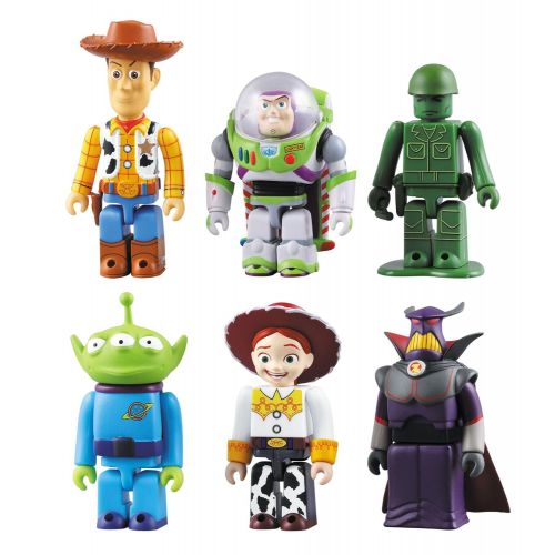 메디콤 Medicom toy Toy Story 3 Set of 6 Kubricks:Woody,Buzz Lightyear,Green Army Men, Alien,Jessie & Zurg