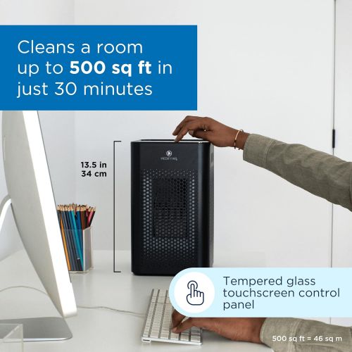  Medify Air Medify MA-25 Air Purifier with H13 True HEPA Filter 500 sq ft Coverage for Allergens, Smoke, Smokers, Dust, Odors, Pollen, Pet Dander Quiet 99.9% Removal to 0.1 Microns Black, 1-Pa
