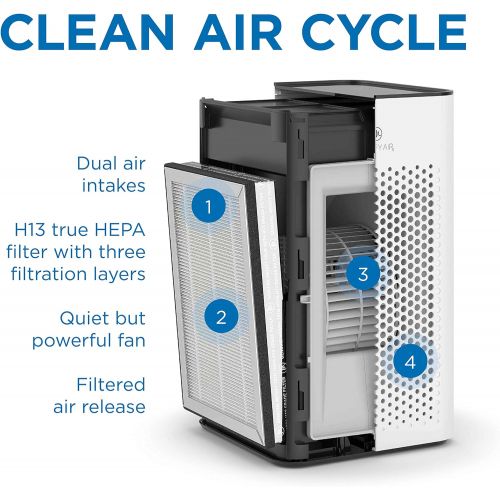  Medify Air Medify MA-25 Air Purifier with H13 True HEPA Filter 500 sq ft Coverage for Allergens, Smoke, Smokers, Dust, Odors, Pollen, Pet Dander Quiet 99.9% Removal to 0.1 Microns Black, 1-Pa