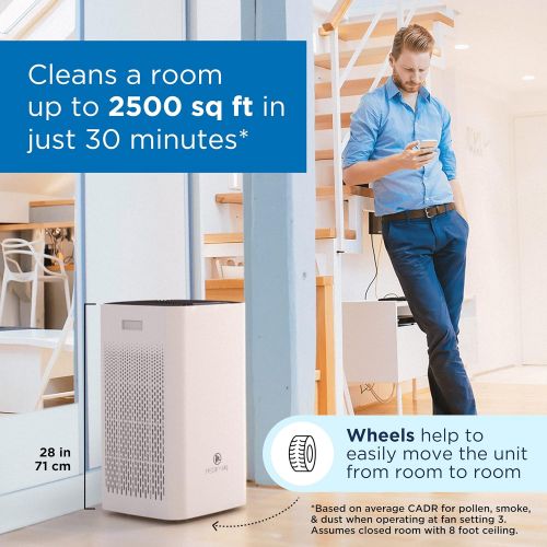  Medify Air Medify MA-112 Air Purifier with H13 True HEPA Filter 2,500 sq ft Coverage for Allergens, Smoke, Smokers, Dust, Odors, Pollen, Pet Dander Quiet 99.9% Removal to 0.1 Microns White, 1