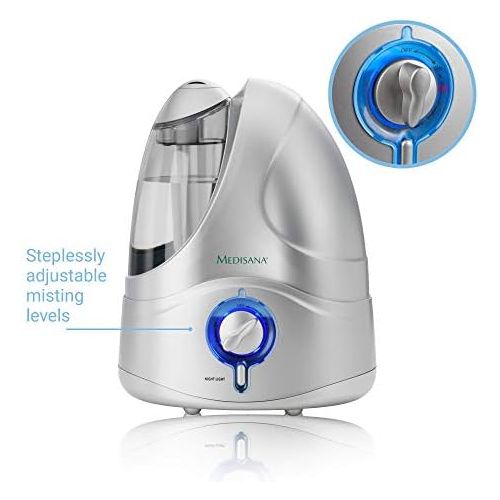  [아마존베스트]Medisana UHW 60065 Ultrasound Humidifier and Air Purifier, for e.g. Bedroom, Office and Childrens Room (up to 30 m²), for Improving the Indoor Climate