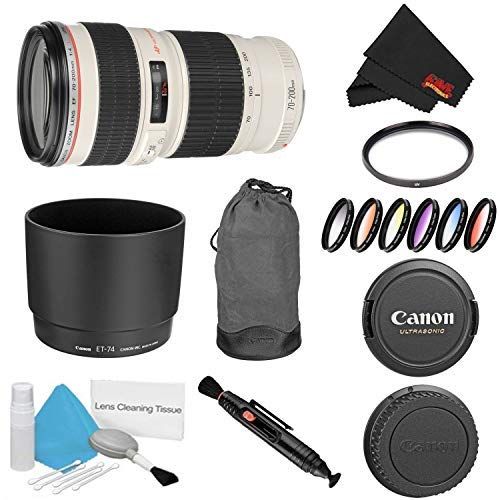  Canon (6AVE) Canon EF 70-200mm f4L USM Lens Bundle wUV Filter Color Multicoated 6 Piece Filter Kit (International Model)