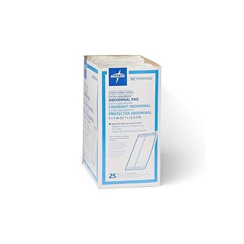  Medline Essentials Sterile Abdominal Pads, 5