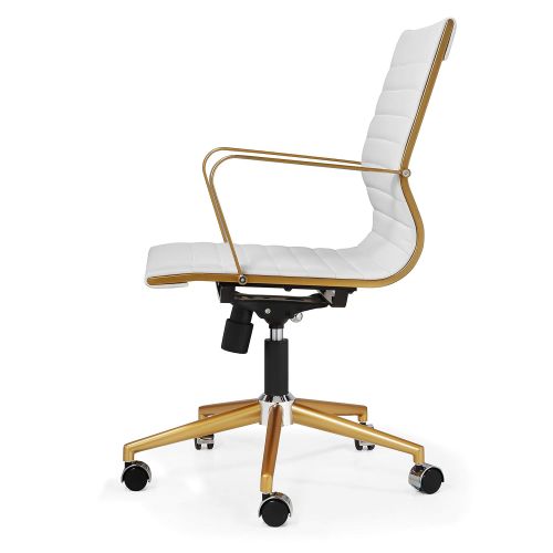  Meelano MEELANO 344-GD-WHI Office Chair Gold/White