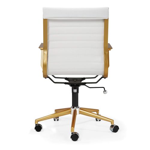  Meelano MEELANO 344-GD-WHI Office Chair Gold/White