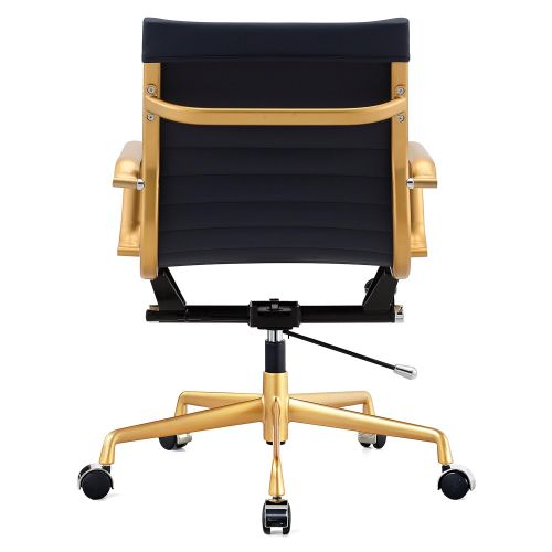  Meelano 348-GD-NVY 348-GD-NVY-N Office Chair One Size Gold/Navy Blue