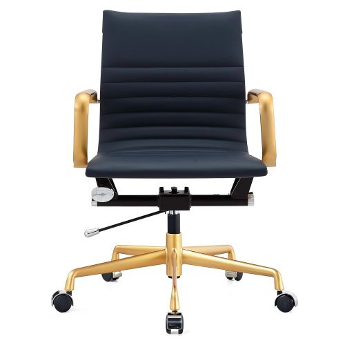  Meelano 348-GD-NVY 348-GD-NVY-N Office Chair One Size Gold/Navy Blue