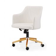 Meelano MEELANO 64-GD-WHI M-64 Office Chair Gold/White