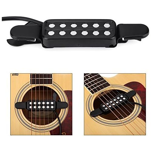  [아마존베스트]VGEBY Transducer Electric Guitar 12Hole Transducer Pickup for Acoustic Classical Guitar Amplifier Accessories