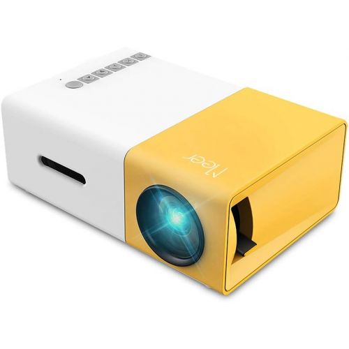  [아마존베스트]Mini Projector, Meer YG300 Portable Pico Full Color LED LCD Video Projector for Children Present, Video TV Movie, Party Game, Outdoor Entertainment with HDMI USB AV Interfaces and