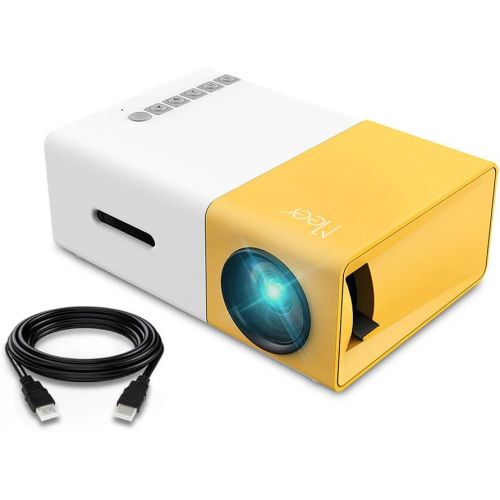  Meer Mini Projector,Portable Movie Projector,Neat Projector,Proyector Compatible with iPhone,Android,Windows,Firestick,PS5,Laptop,Tablet,Provide HDMI,USB,Earphone,AV Port and Remot