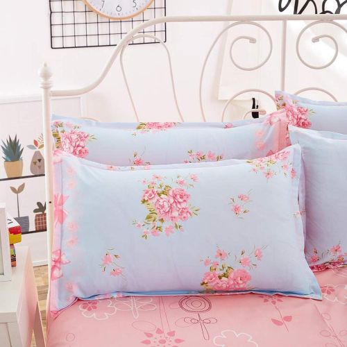  Meet at Corner-bedding sets Beauty Pink Floral Bow-Knot Printing Bedding Sets Girls Women Kids Cotton Bed Linen Bedclothes Twin Fullg,Brown,King