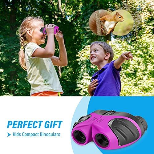 [아마존베스트]meet sun Binoculars Toys for Children,Birthday Gifts for 4-9 Years Old Girls for Outdoor Play,5-12 Old Year Girls Boys Presents,Best Gift for Kids Hunting,Learning (Pink)
