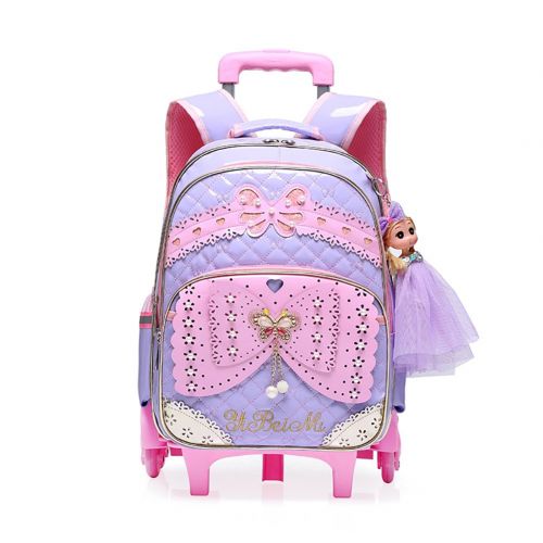  Meetbelify Rolling Backpack for Girls with Lunch Bag School Bags,Wheeled Backpack Pink