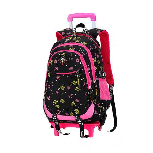  Meetbelify Rolling Backpack With 2 Wheels School Bags For Kids Removable Wheeled Trolley Luggage black
