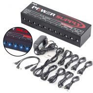 Pedals Power Supply, Mefe MP-1 Guitar Effect High Current DC 10 Output for 9V/12V/18V Effect Pedals