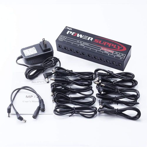  Pedals Power Supply, Mefe MP-1 Guitar Effect High Current DC 10 Output for 9V/12V/18V Effect Pedals