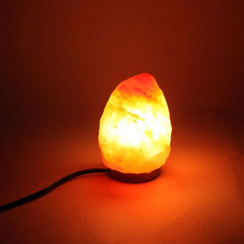  Mefeir Natural Crystal Rock Himalayan Salt Lamp Air Purifyer Brightness Dimmable Control Novelty Night Lights Lamp (Amber, 1-2kg)