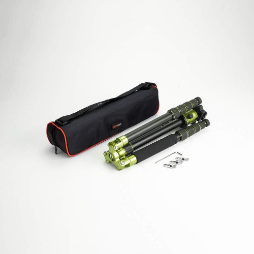  Mefoto MeFOTO Classic Carbon Fiber Globetrotter Travel TripodMonopod Kit - Green (C2350Q2G)