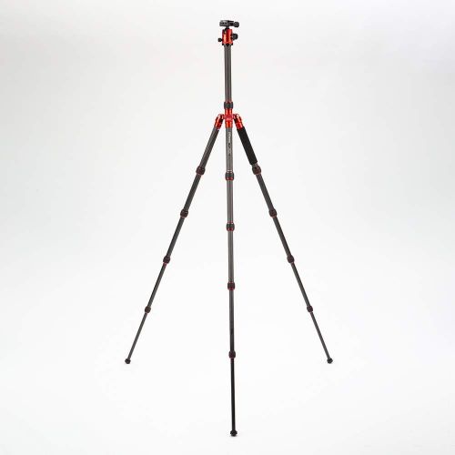  Mefoto MeFOTO Classic Carbon Fiber Globetrotter Travel TripodMonopod Kit - Red (C2350Q2R)