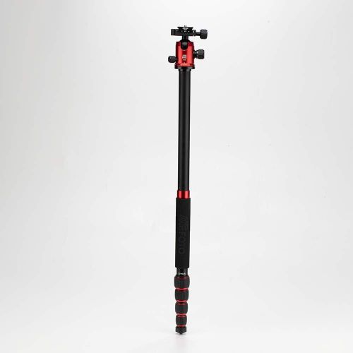  Mefoto MeFOTO Classic Carbon Fiber Globetrotter Travel TripodMonopod Kit - Red (C2350Q2R)