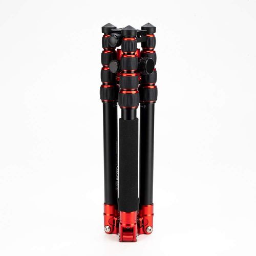  Mefoto MeFOTO Classic Carbon Fiber Globetrotter Travel TripodMonopod Kit - Red (C2350Q2R)