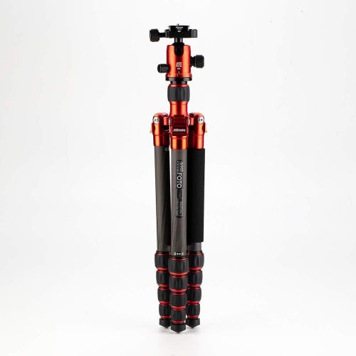  Mefoto MeFOTO Classic Carbon Fiber Globetrotter Travel TripodMonopod Kit - Red (C2350Q2R)