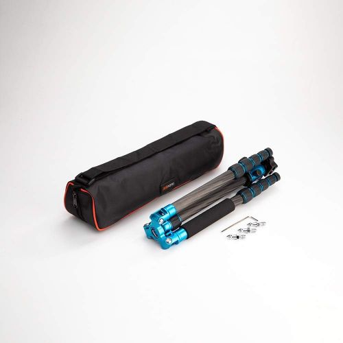  Mefoto MeFOTO Classic Carbon Fiber Roadtrip Travel TripodMonopod Kit - Blue (C1350Q1B)