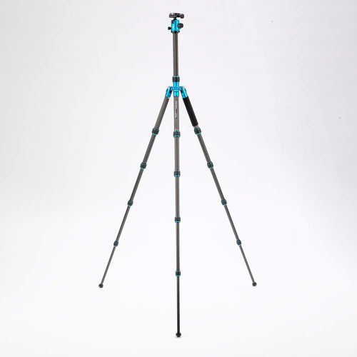  Mefoto MeFOTO Classic Carbon Fiber Globetrotter Travel TripodMonopod Kit - Blue (C2350Q2B)