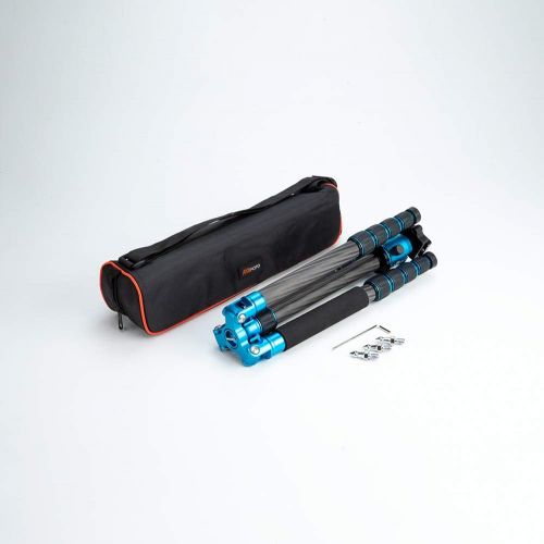  Mefoto MeFOTO Classic Carbon Fiber Globetrotter Travel TripodMonopod Kit - Blue (C2350Q2B)