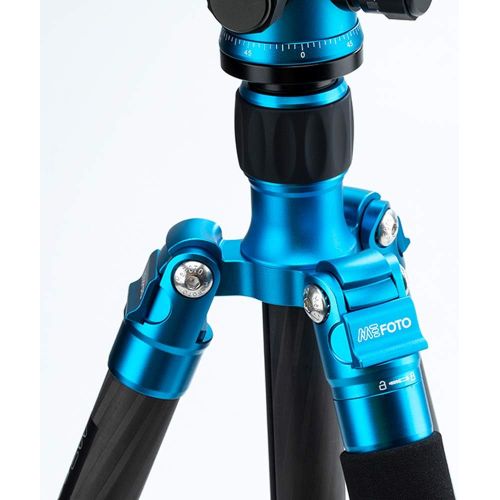  Mefoto MeFOTO Classic Carbon Fiber Globetrotter Travel TripodMonopod Kit - Blue (C2350Q2B)