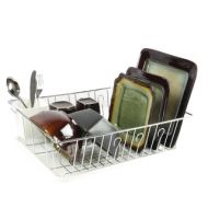 Mega Chef White Iron Wire 17.5-inch Single-level Dish Rack with 14 Plate Positioners and a Detachable Utensil Holder by Mega Chef