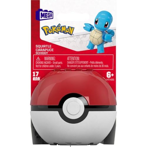  MEGA Pokemon Construction Toy Pokemon Evergreen Squirtle Ball for Kids Ages 6 and Up