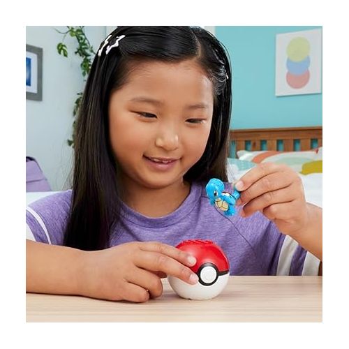  MEGA Pokemon Construction Toy Pokemon Evergreen Squirtle Ball for Kids Ages 6 and Up