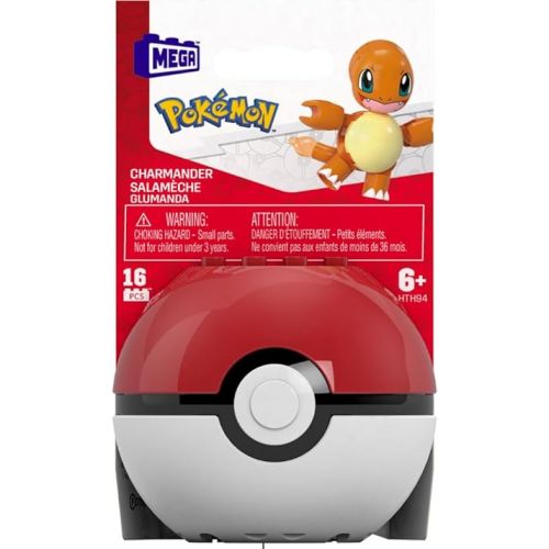  MEGA Pokemon Construction Toy Pokemon Evergreen Charmander Ball for Kids Ages 6 and Up