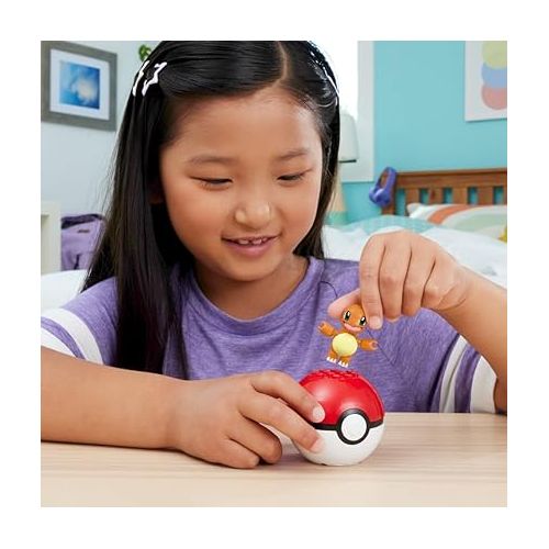  MEGA Pokemon Construction Toy Pokemon Evergreen Charmander Ball for Kids Ages 6 and Up