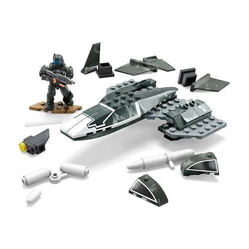  Mega Halo ODST Wombat Overwatch Vehicle Building Toy with 2 Micro Action Figures (129 pcs) (HMV51)