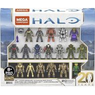 MEGA Halo Action Figure Building Toys Set, 20th Anniversary Character Collector Pack with 352 Pieces, 20 Poseable Articulation Figures, Kids or Adults (Amazon Exclusive)