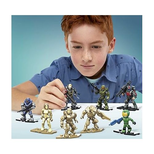  MEGA Halo Action Figure Building Toys Set, 20th Anniversary Character Collector Pack with 352 Pieces, 20 Poseable Articulation Figures, Kids or Adults (Amazon Exclusive)