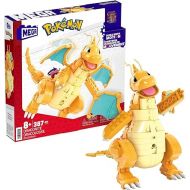 MEGA Pokemon Building Toys Set Dragonite with 388 Pieces, Articulated and Poseable with Motion, 7 Inches Tall, for Kids