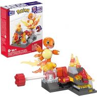 Mega Pokemon Building Toys Set Charmander’s Fire-Type Spin with 81 Pieces, 1 Poseable Character and Motion, for Kids