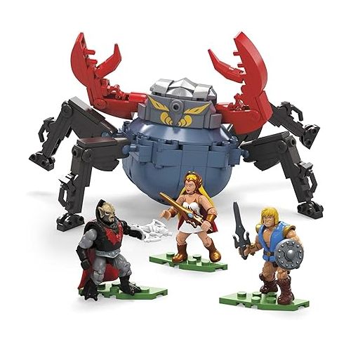 MEGA Masters of The Universe Building Toys Set, MOTU She-Ra vs Hordak & Monstroid with 306 Pieces, 3 Micro Action Figures and Accessories