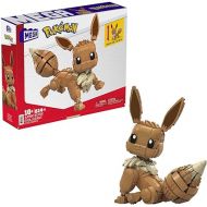 Mega Pokemon Building Toys Set Jumbo Eevee with 824 Pieces, Articulated and Poseable, 11 Inches Tall, for Kids (Amazon Exclusive)