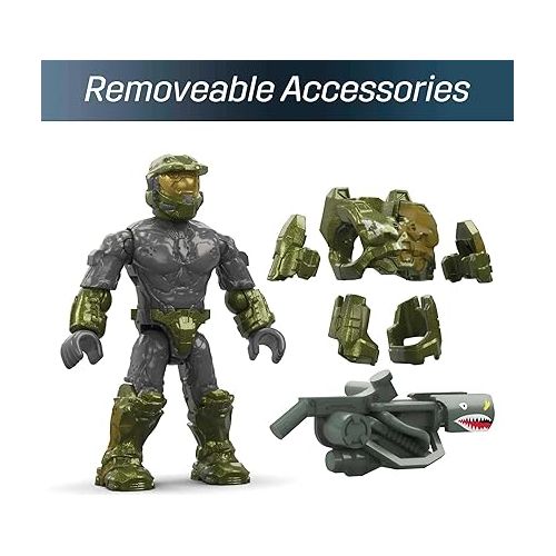  Mega Halo Infinite Building Toys Set, Floodgate Firefight with 634 Pieces, 4 Micro Action Figures, Poseable Articulation, Accessories, Kids or Adult (Amazon Exclusive)