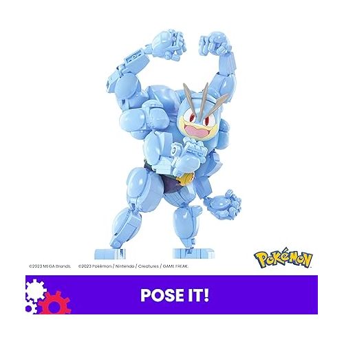  Mega Pokemon Building Toys Set Machamp with 401 Pieces, Articulated and Poseable with Motion, 6+ Inches Tall, for Kids