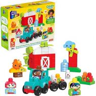 Mega BLOKS Fisher-Price Toddler Building Blocks Toy Set, Green Town Grow & Protect Farm with 51 Pieces, 3 Figures, Ages 1+ Years