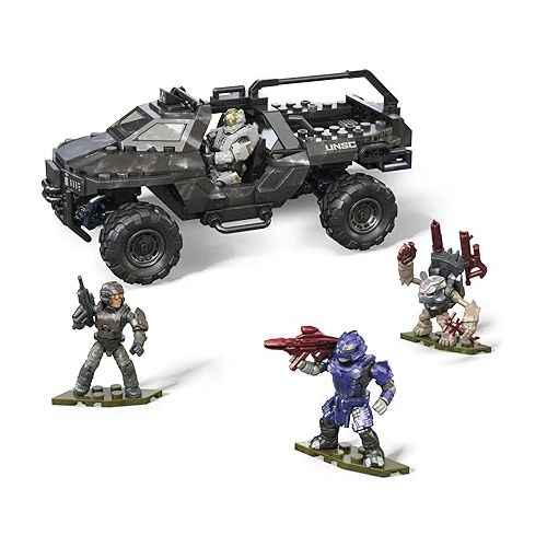  Mega Halo Infinite Toy Car Building Toys Set, UNSC Razorback Blitz Vehicle with 303 Pieces, 4 Micro Action Figures and Accessories, Gift Ideas