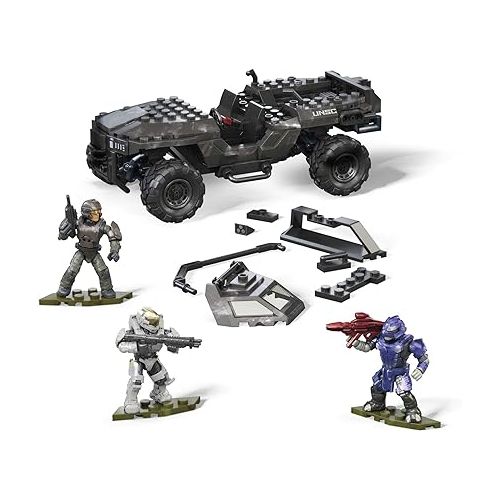  Mega Halo Infinite Toy Car Building Toys Set, UNSC Razorback Blitz Vehicle with 303 Pieces, 4 Micro Action Figures and Accessories, Gift Ideas