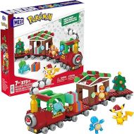 MEGA Pokemon Action Figure Building Toys, Holiday Train with 373 Pieces, 4 Poseable Characters, for Kids (Amazon Exclusive)