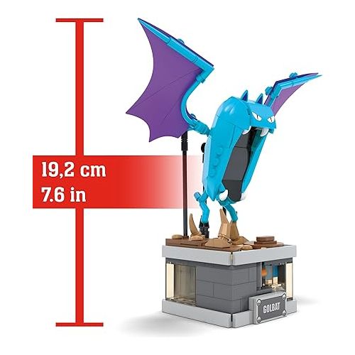  Mega Pokemon Building Toys Set Mini Motion Golbat with 313 Pieces, Wing Flapping Motion, 5 Inches Tall, for Adult Collectors